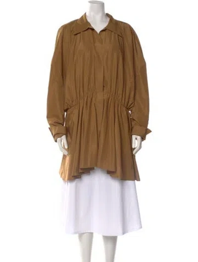 Pre-owned Norma Kamali Long Sleeve Tunic In Brown