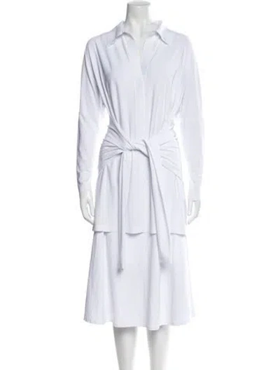 Pre-owned Norma Kamali Long Sleeve Tunic In White