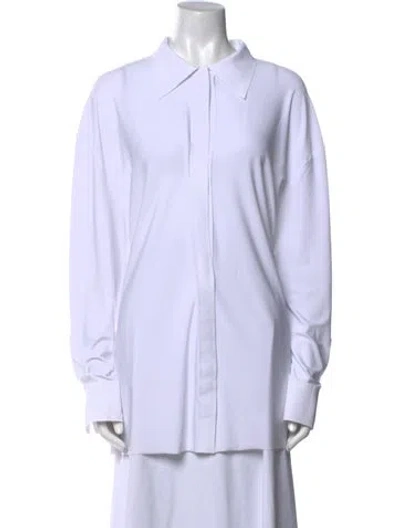 Pre-owned Norma Kamali Long Sleeve Tunic In White