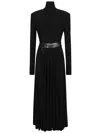 Norma Kamali Long Sleeve Turtle Neck Dress In Black