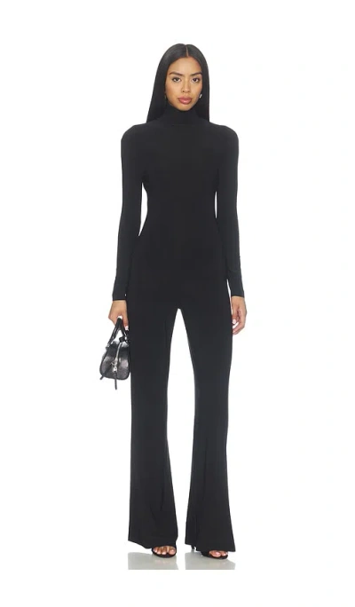 Norma Kamali Stretch-jersey Turtleneck Jumpsuit In Black