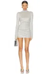 Norma Kamali Long Sleeve Turtleneck Pickleball Dress In Dove | ModeSens