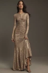 Norma Kamali Shirred Fishtail Gown - Women's - Spandex/elastane/polyester In Brown