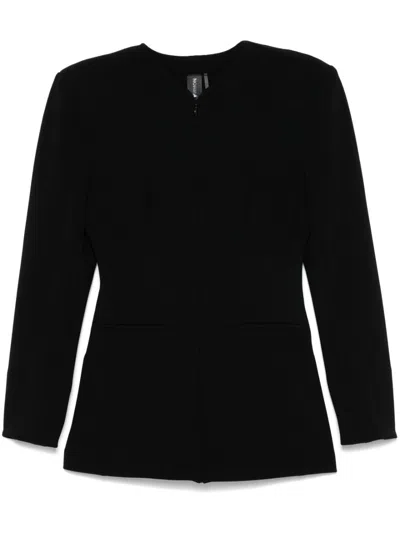 Norma Kamali Long-sleeve Zip-up Jacket In Black