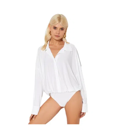 Norma Kamali Long-sleeved Jumpsuit In White