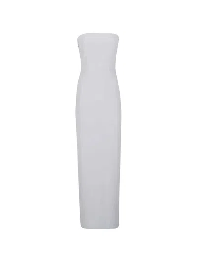 Norma Kamali X Lifestyle Strapless Long Dress In Animal Print