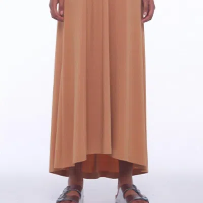 Norma Kamali Long Swing Dress In Brown