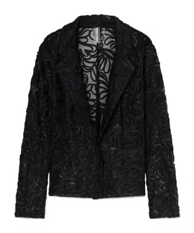 Norma Kamali Long-sleeved Suit Jacket In Black