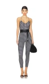 Norma Kamali Low Back Fara Slip Catsuit In Black