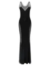 Norma Kamali Sleeveless Black Scoop Neck Dress In Black