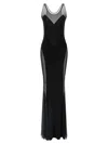 Norma Kamali Sleeveless Black Scoop Neck Dress In Black