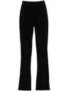 Norma Kamali Low-waist Tapered Trousers In Black