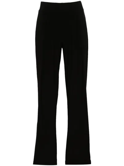 Norma Kamali Low-waist Tapered Trousers In Black