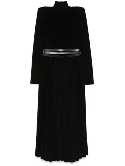 NORMA KAMALI NORMA KAMALI LS MIDI DRESS WITH PADDED STRAPS