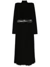 Norma Kamali Long Sleeve Turtle Neck Dress In Black