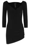 Norma Kamali Draped Off-shoulder Mini Dress