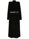 Norma Kamali Long Sleeve Turtle Neck Dress In Black