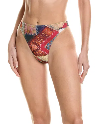 Norma Kamali Luca Bikini Bottom In Blue