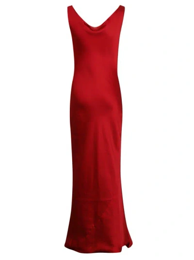Norma Kamali Maria Cowl-neck Gown In Red