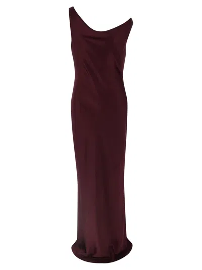 Norma Kamali Maria Dresses Bordeaux In Brown