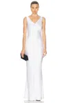 Norma Kamali Maria Satin Gown In Snow White