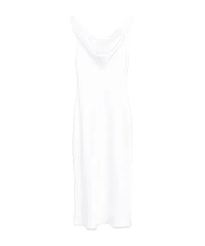 Norma Kamali Maxi Dress Hooded Effect In White