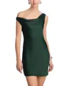 Norma Kamali Maria Mini Dress In Green
