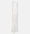 Norma Kamali Maria Satin Gown In Snow White