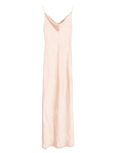 Norma Kamali Beige Maria Slip Gown Dress In Neutral
