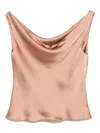 Norma Kamali Maria Drop Shoulder Top In Brown
