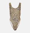 Norma Kamali Marissa Cheetah-print Swimsuit In Multicoloured