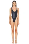 Norma Kamali Marissa One-piece Swimsuit In True Navy