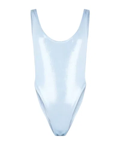Norma Kamali Marissa Swimsuit In Misty Blue