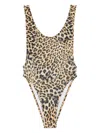 Norma Kamali Marissa Cheetah-print Swimsuit In Neutrals