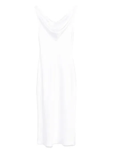 Norma Kamali Maxi Dress Hooded Effect In White