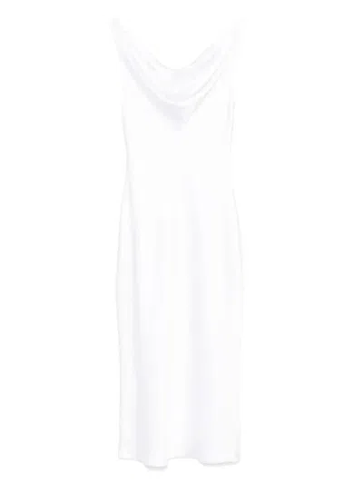 Norma Kamali Maxi Dress Hooded Effect In White