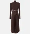 Norma Kamali Maxikleid Aus Strick In Braun