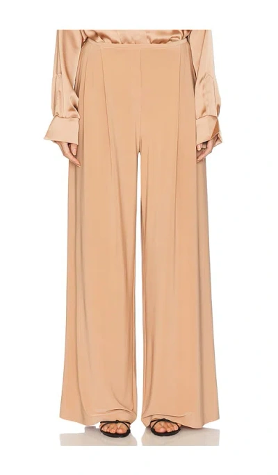 Norma Kamali Mens Pleat Pant In 卡布奇诺