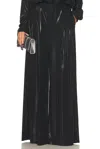 Norma Kamali Elephant Pearlescent Stretch-jersey Trousers In Black