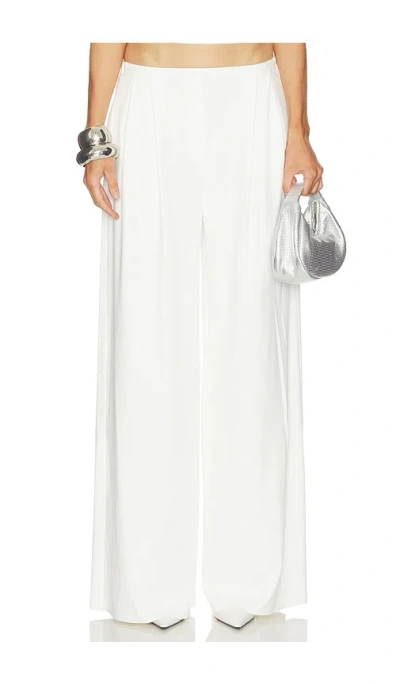 Norma Kamali Mens Pleat Pant In White