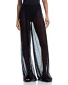 Norma Kamali Mens Sheer Pleated Pants In Black