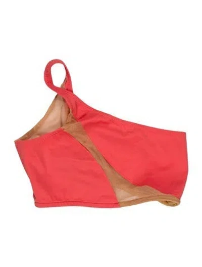 Pre-owned Norma Kamali Mesh Accents Bottoms In Orange