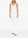 Norma Kamali Mesh-detail Maxi Dress In White