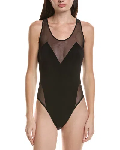 Norma Kamali Mesh Sides One-piece In Black