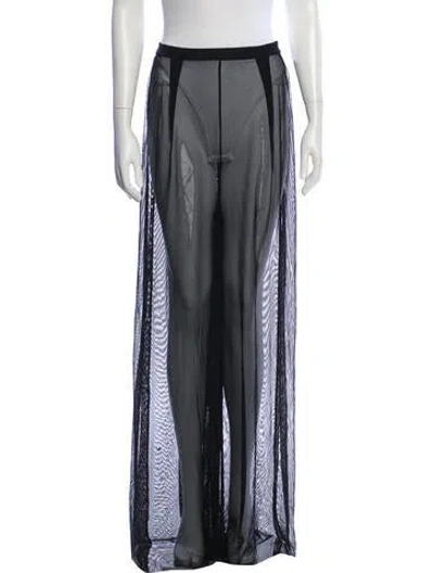 Pre-owned Norma Kamali Mesh Wide Leg Pants In Multi