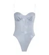Norma Kamali Corset One Piece Swimsuit In Blue