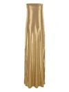 Norma Kamali Metallic Side-slit Gown