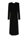 Norma Kamali V Neck Flared Dress In Black