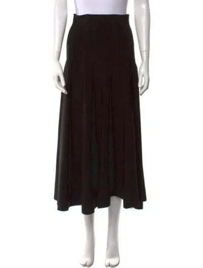 Pre-owned Norma Kamali Midi Length Skirt In Black