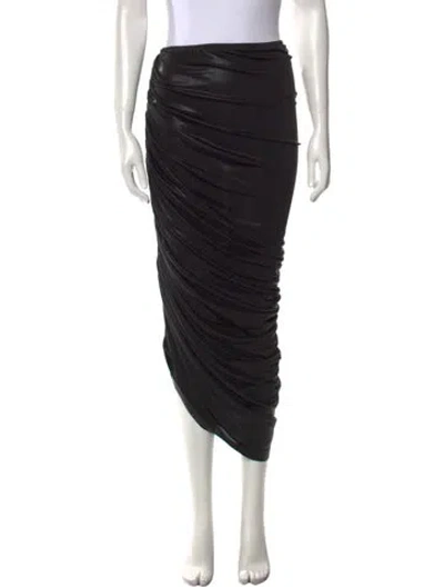 Pre-owned Norma Kamali Midi Length Skirt In Black